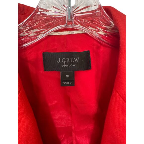 J.Crew Orange Women's Preppy Academia Italian Wool Flannel Ludlow Blazer Size 10 - Picture 2 of 15